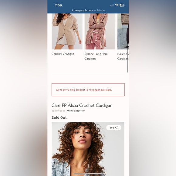 Care FP Alicia Crochet Cardigan Size S - Picture 12 of 12